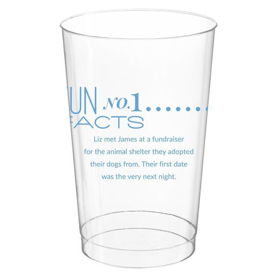 Just the Fun Facts Clear Plastic Cups